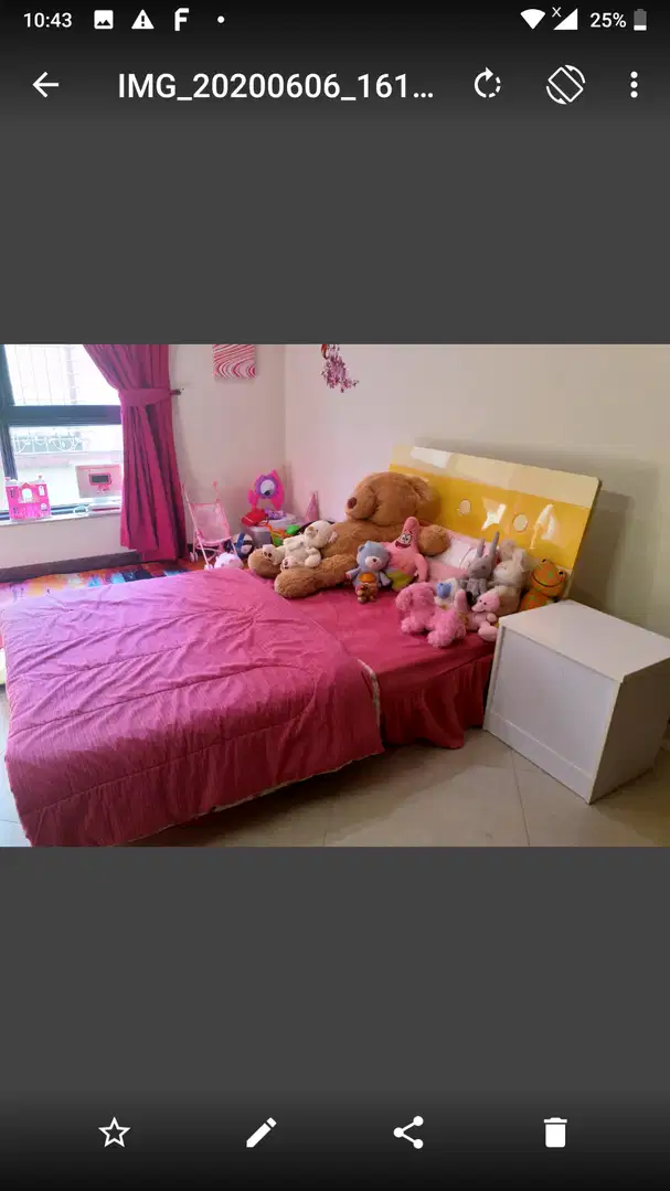 Kids bed and study table