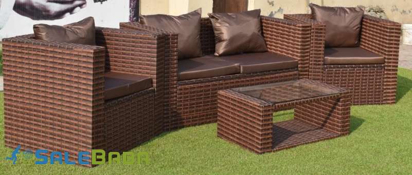 4 Seater Rattan Sofa Set