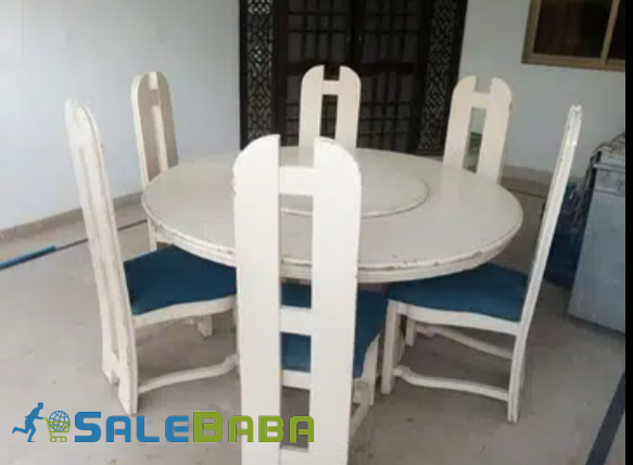 Wooden Table with Rotating Top for Sale in GulistaneJauhar Block 7, Karachi