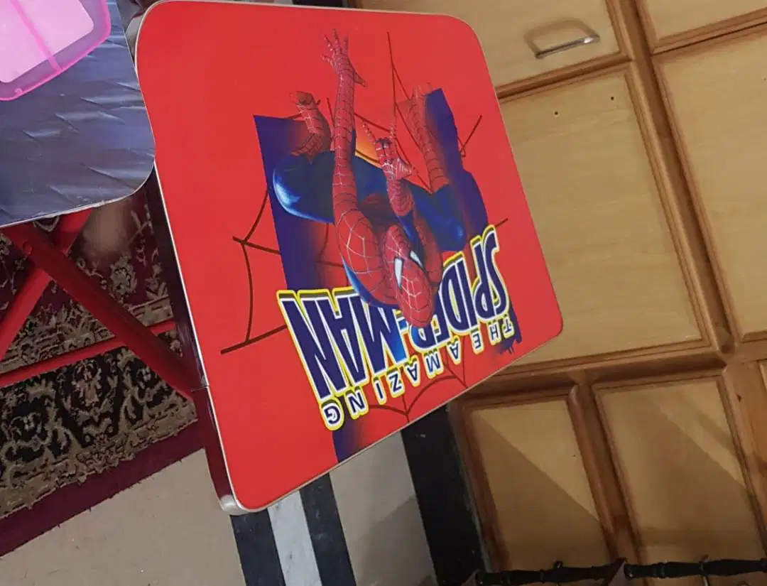 Spiderman chair and study table