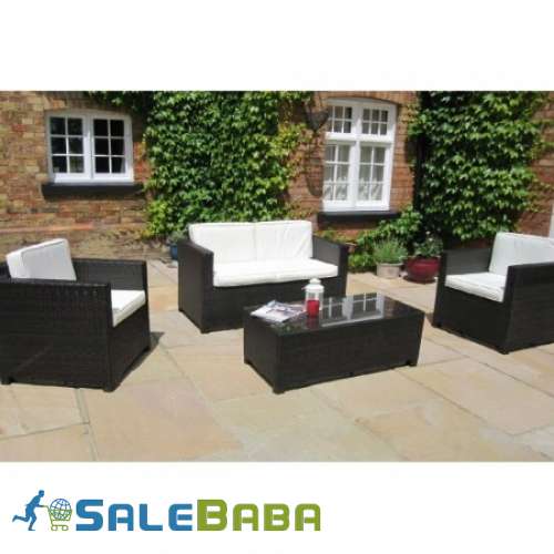Rattan 4 seater garden sofa set
