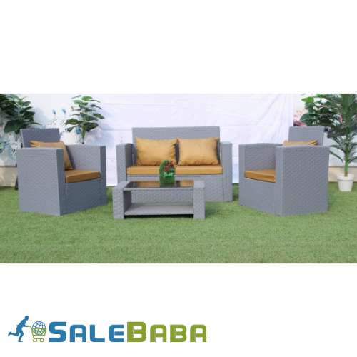 Rattan 4 seater garden sofa set