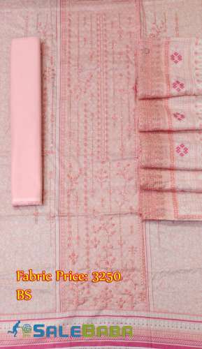 Unstitched Premium Embroidered Lawn by Bin Saeed