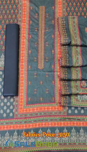 Unstitched Premium Embroidered Lawn by Bin Saeed