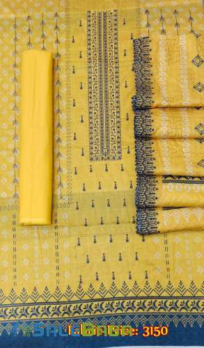 Unstitched Premium Embroidered Lawn by Bin Saeed