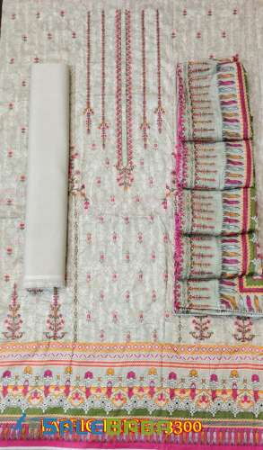 Unstitched Premium Embroidered Lawn by Bin Saeed