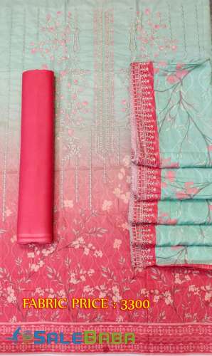 Unstitched Premium Embroidered Lawn by Bin Saeed