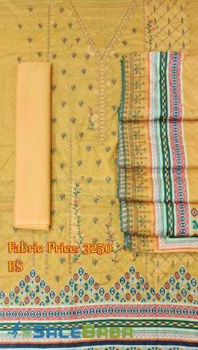 Unstitched Premium Embroidered Lawn by Bin Saeed