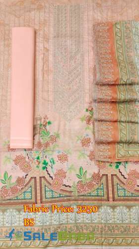 Unstitched Premium Embroidered Lawn by Bin Saeed