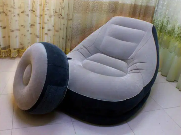 New Chair With Cushion shapes The raised bedding is their air power  For Sale