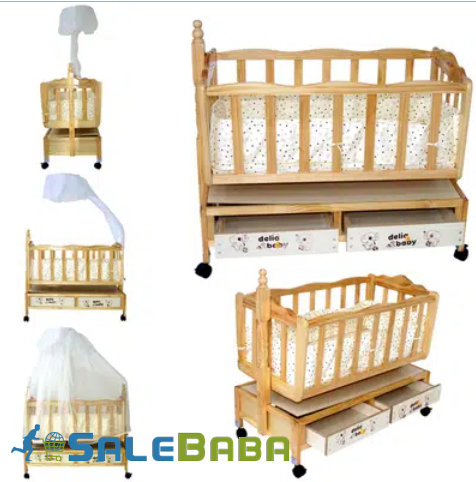 Kid's Wooden Swing Cot Bed Smooth Polished for Sale  in Lahore