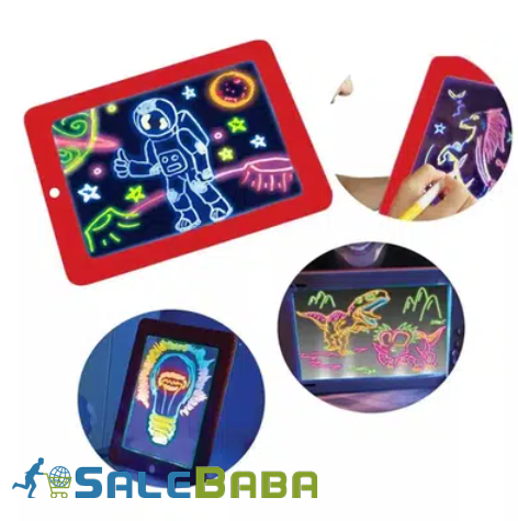 Drawing Pad 8 Light Effects Puzzle Board 3D Sketchpad Tablet for Sale in Lahore