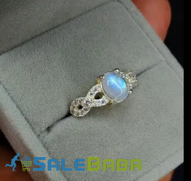 Blue Moonstone Natural Original Gemstone Silver Ring for Sale in Islamabad