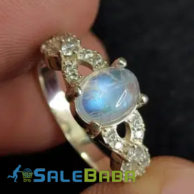 Blue Moonstone Natural Original Gemstone Silver Ring for Sale in Islamabad