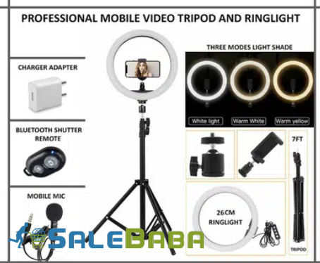 Mobile Tripod Stand With Selfie Ring light for Sale in Model Colony, Karachi