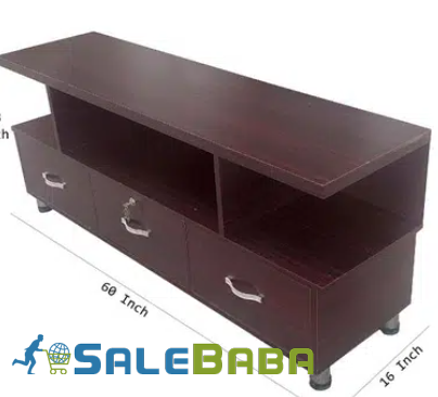 Wooden 3 drawer led tv table for Sale in Lahore