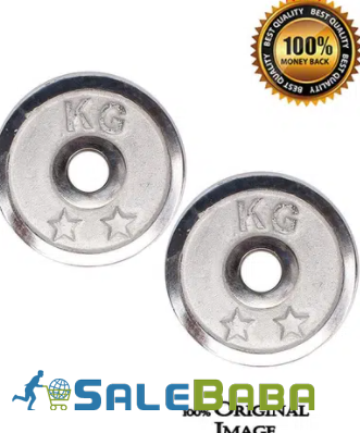 Original Weight Plate Chrome  Silver 4Kg Pack Of 2