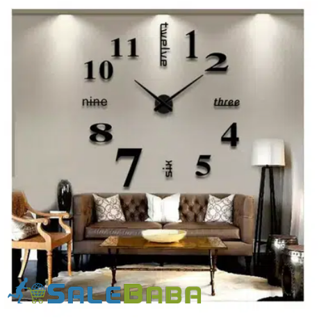 Acrylic DIY Mirror Wall Clock Quartz Clocks for Sale in Lahore