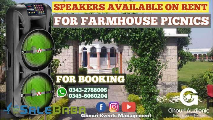 Speaker On Rent For Farmhouse Picnic