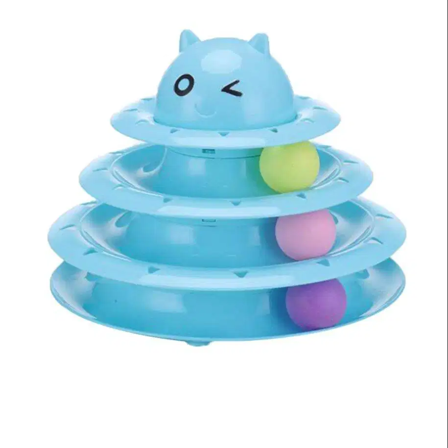 CIRCULAR TURNTABLE 3 LAYERS CAT TOY GAME