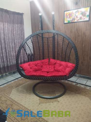 Metalic Era  Double Seater Swing Chair Jhoola with Stand, Cushion Set for Sale
