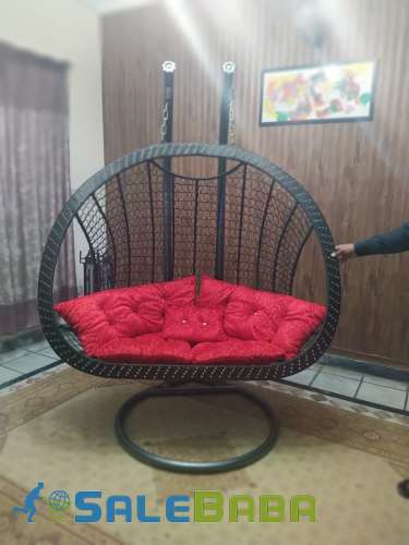 Metalic Era  Double Seater Swing Chair Jhoola with Stand, Cushion Set for Sale