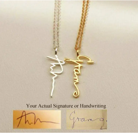 24k Gold Plated Customized Sign Necklace