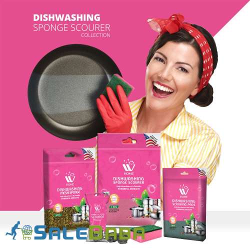 WBM Home Dish Washing Scouring Pads  3 Pcs
