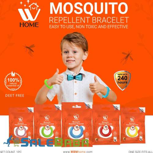 WBM Home Mosquito Repellent Bracelet  Multicolor 3 Pcs