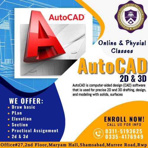 Advance Autocad 2d 3d civil  course in Mirpur Kotli