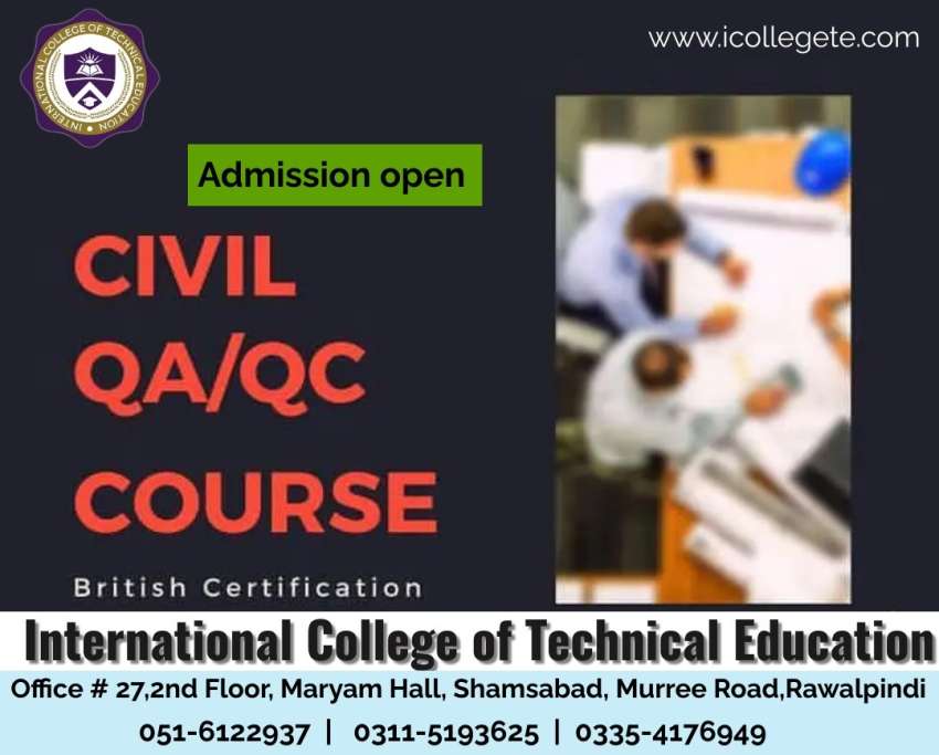 Best Quality control QAQC management course in Muzaffarabad Bagh