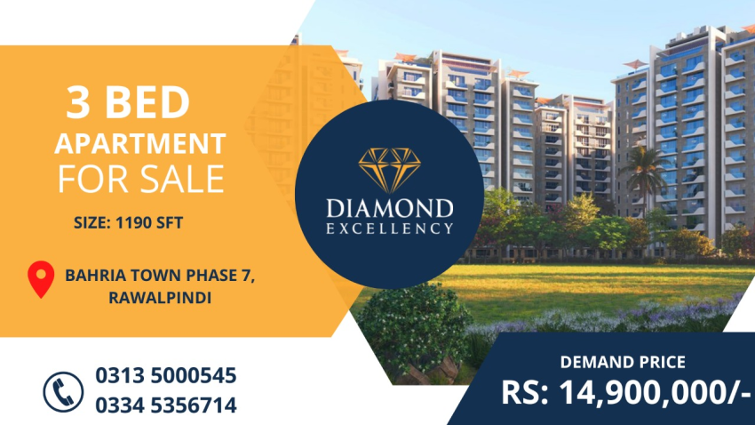 3 BEDROOM APARTMENT For Sale in Bahria Town Rawalpindi Phase 7  2023