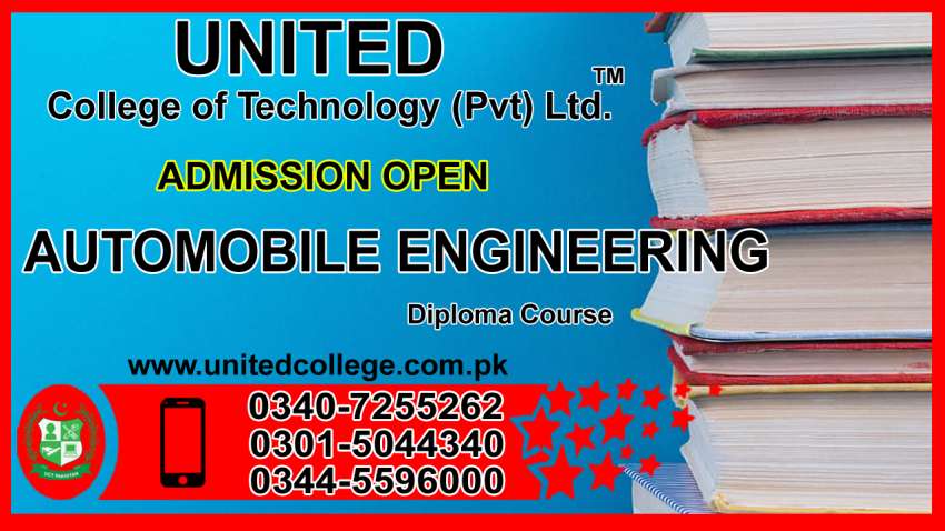 AUTOMOBILE ENGINEERING COURSE IN RAWALPINDI ISLAMABAD, UNITEDCOLLEGE PAKISTAN