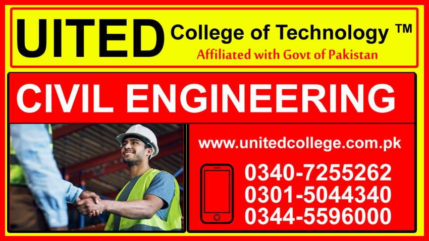 CIVIL ENGINEERING COURSE IN RAWALPINDI ISLAMABAD, UNITEDCOLLEGE PAKISTAN