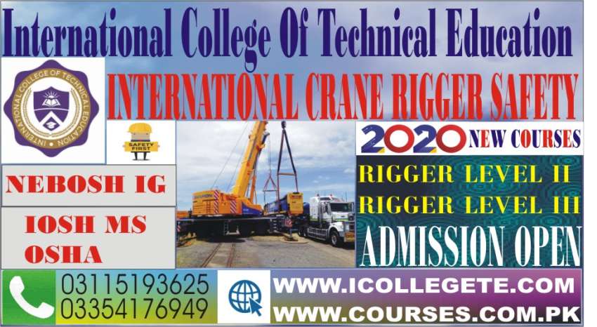 Crane Rigger Safety Level 1 Course in Rawalpindi Islamabad Pakistan