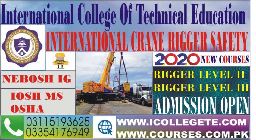 Crane Rigger Safety Course in Taxila Wah Pakistan