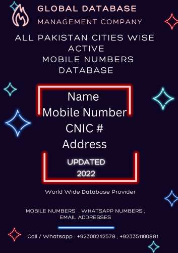 All Pakistan Cities Wise Active Whatsapp Mobile Numbers List For Sms Marketing 