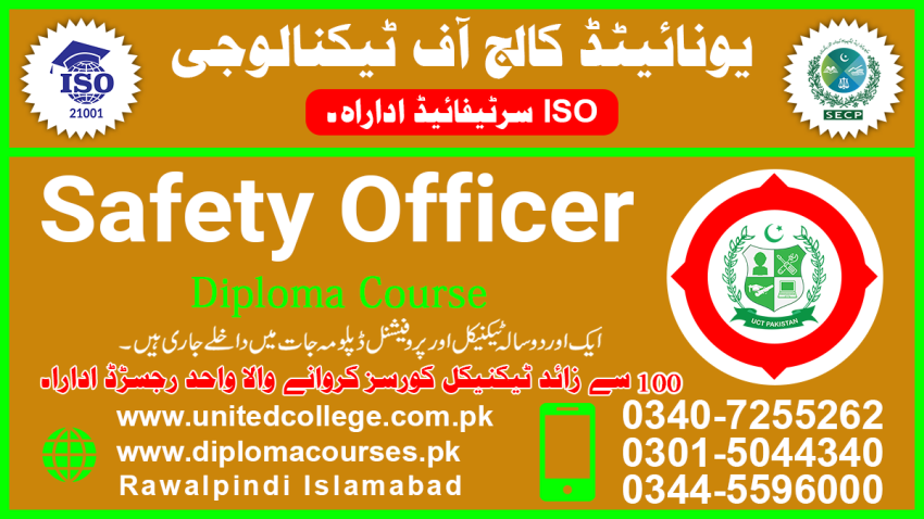 SAFETY OFFICER HSE DIPLOMA COURSE IN PESHWAR SAFETY COURSE IN MARDAN