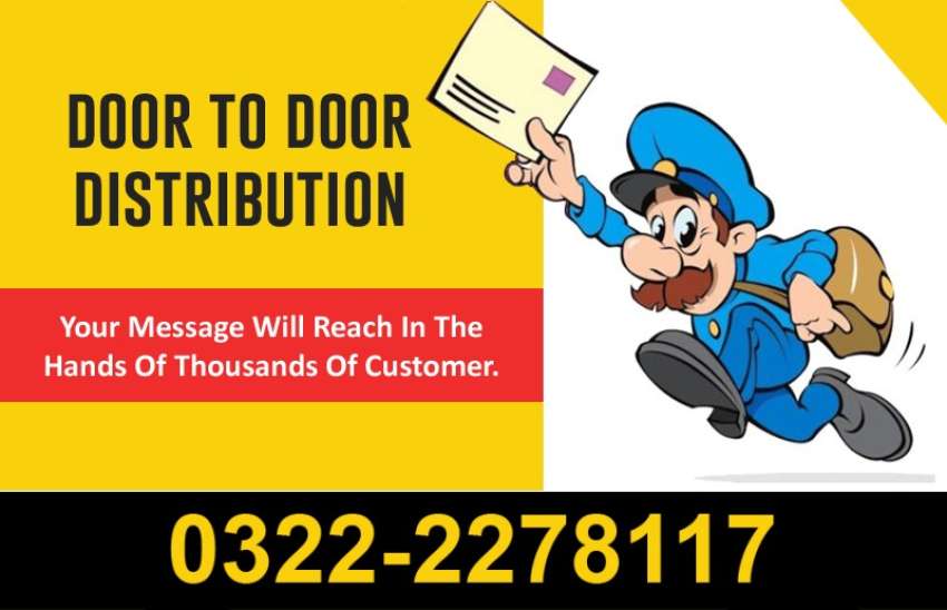 Door to Door Marketing  Leaflet Flyer Distribution  Karachi