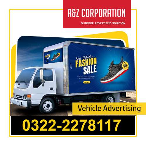 Vehicle Advertising  Outdoor Backlit Van Trucks Karachi