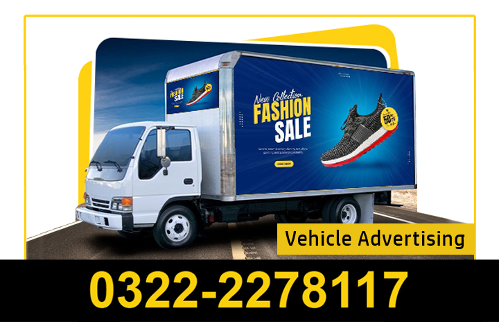 Vehicle Advertising  Outdoor Backlit Van Trucks Karachi