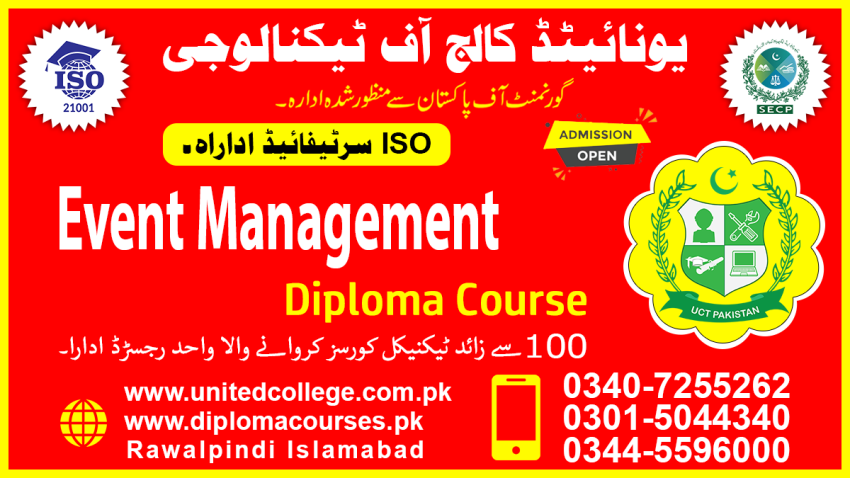 1  EVENT  MANAGEMENT  COURSE IN  PAKISTAN  RAWALPINDI