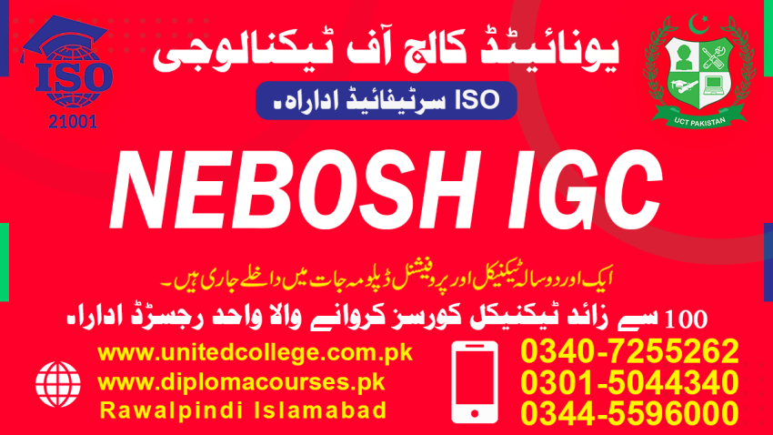 8388  NEBOSH COURSE IN PAKISTAN ISLAMABAD