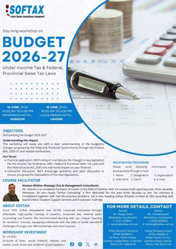 Workshop on BUDGET 202627
