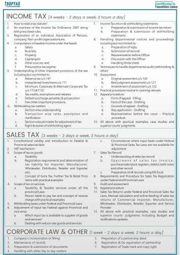 Certificate in Taxation Laws 8 Weeks Practical Training Course