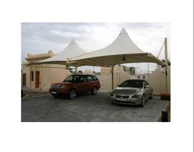 car parking pvc tensile canopy protect from sunlight heat and water
