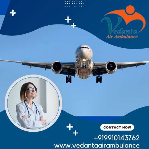 Hire Vedanta Air Ambulance Service in Rajkot for Dedicated Doctor Unit