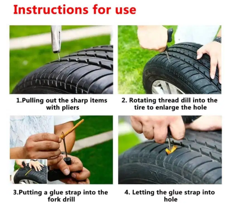 Emergency Safety Delicate Tubeless Tire Tyre Puncture Plug Car Instant