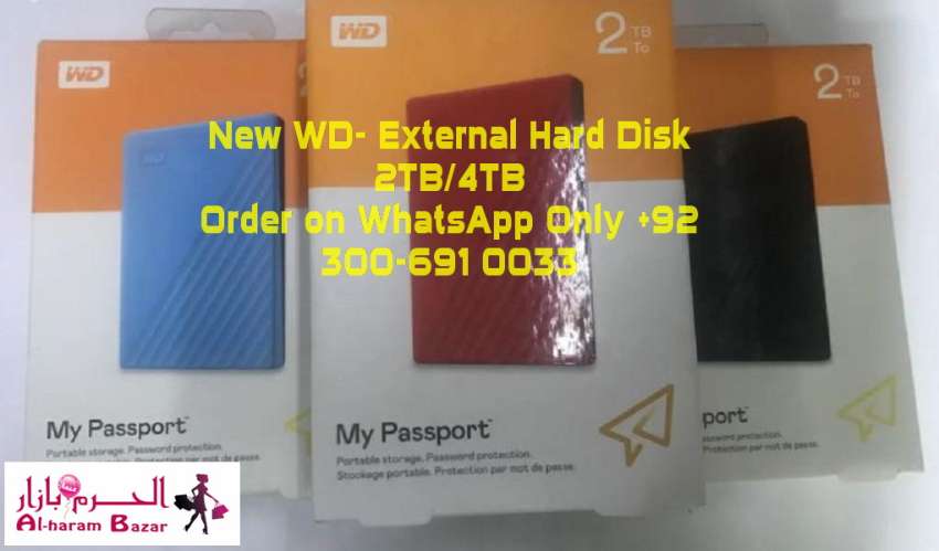 WESTERN DIGITAL 2TB4TB PORTABLE EXTERNAL HARD DRIVE