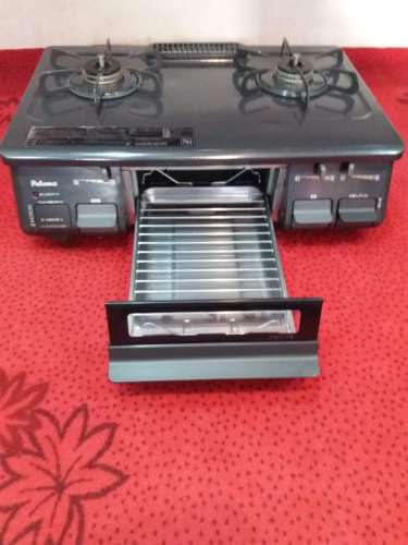 JAPANESE STOVE DOUBLE BURNER FULL AUTOMATIC NON STICK LPG AND TG FREE  DELIEVER